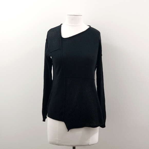 Belldini Black Asymmetric Sweater - Picture 1 of 5